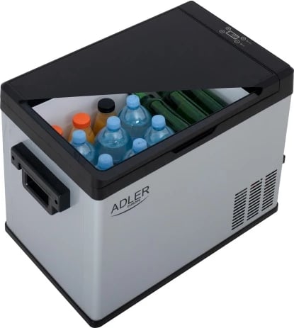 Frigorifer portativ me kompresor, Adler, AD 8081, 40L, ekran LCD, diapazon -20°C deri +20°C, gri/zi