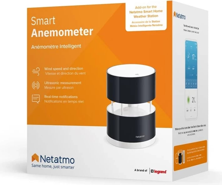 Anemometër i mençur Netatmo, i bardhë