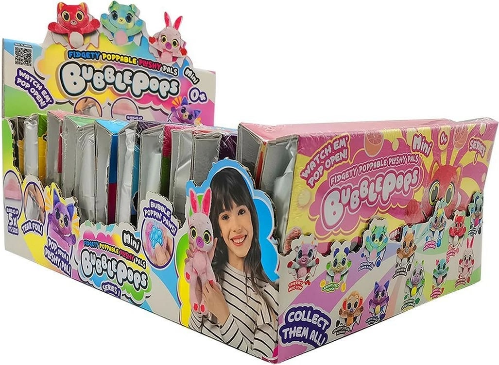 Set lodrash pelushi Bubble Pops Cobi, 6 copë, aromatike, 34 cm, ngjyra të përziera