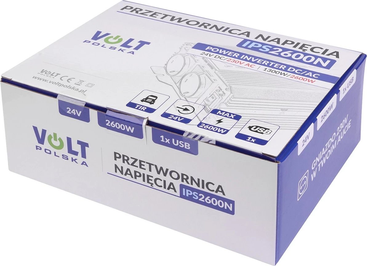 Konvertues Volt Polska IPS 2600 N, 24V DC në 230V AC, i zi