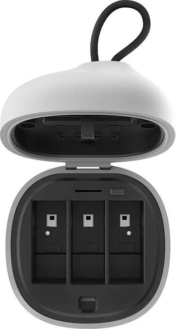 Karikues i papërshkueshëm nga uji 3-slote Telesin Allin box për GoPro Hero 9/Hero 10 me 2 bateri, Gri