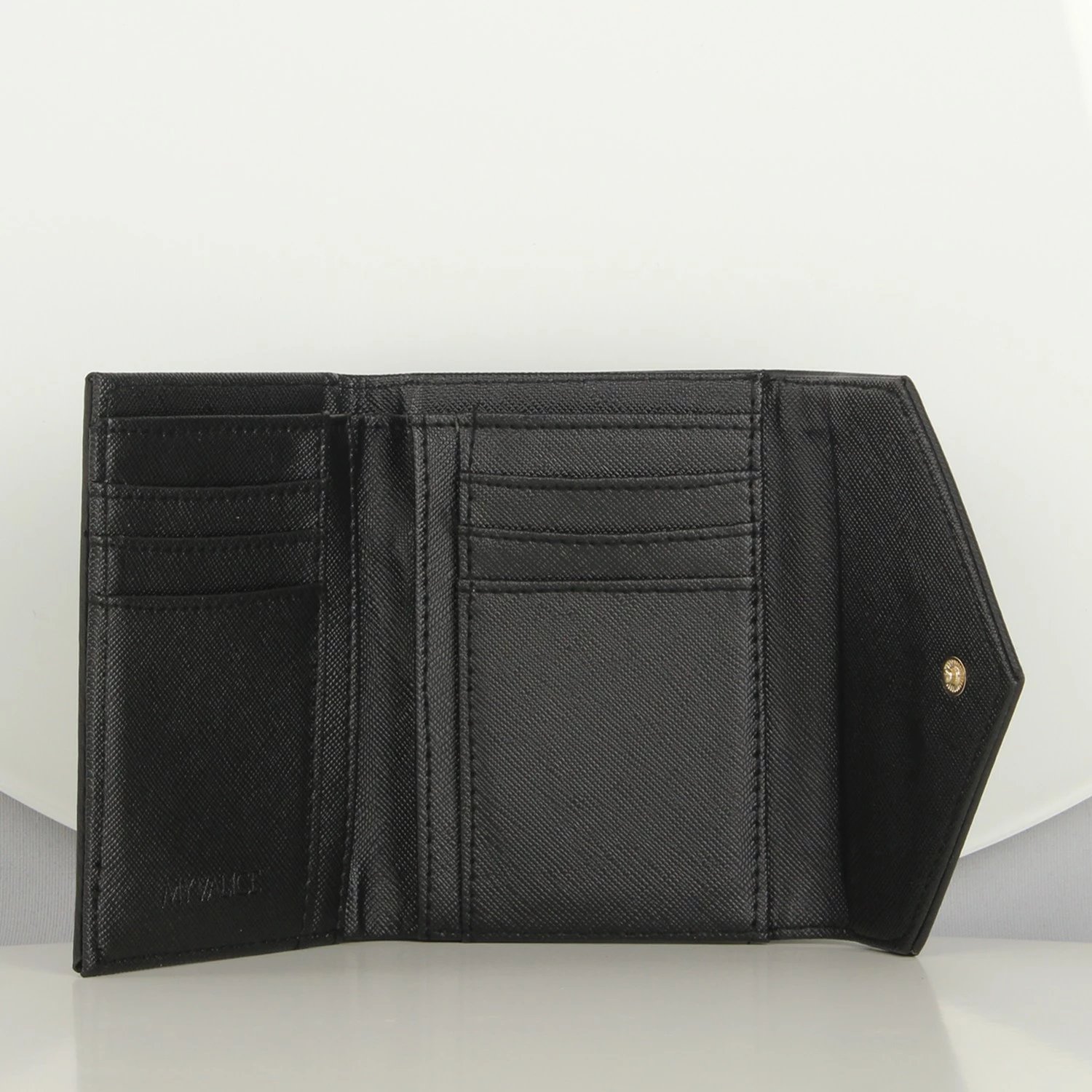 Portofol lëkure, mbajtës kartelash, ngjyrë e zezë, Zoozie Bags, 12.5x9cm