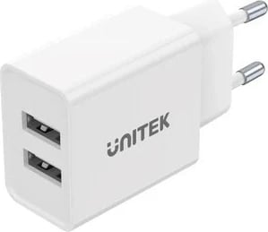 Karikues UNITEK P1113A-EU, 2X USB-A, 12W, Bardhë