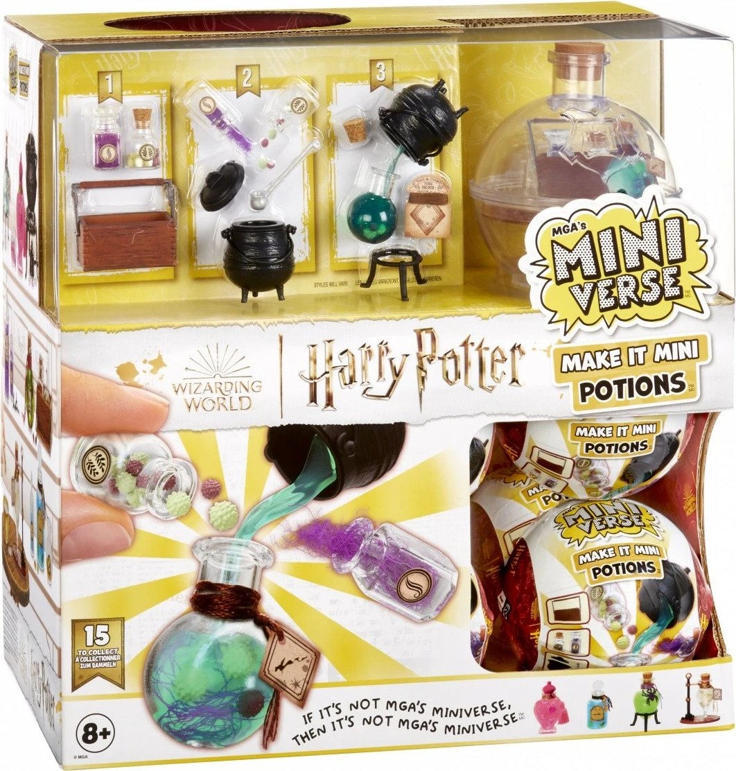 Set figurina Miniverse Harry Potter Make It Mini Potions, MGA, 15 copë