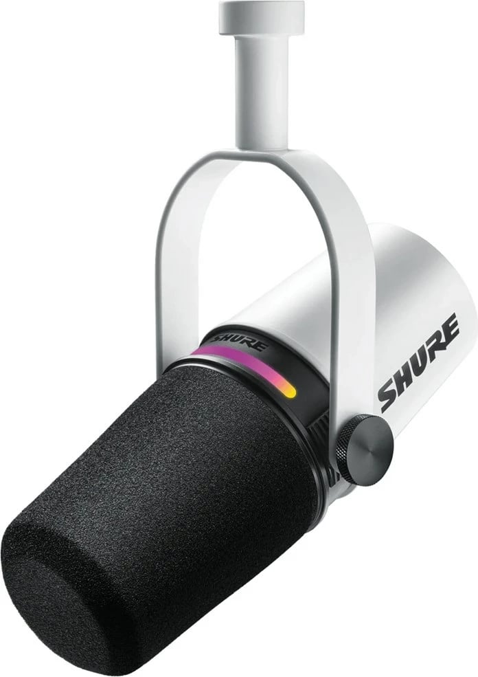 Mikrofon SHURE MV7+-W, XLR/USB-C, i bardhë