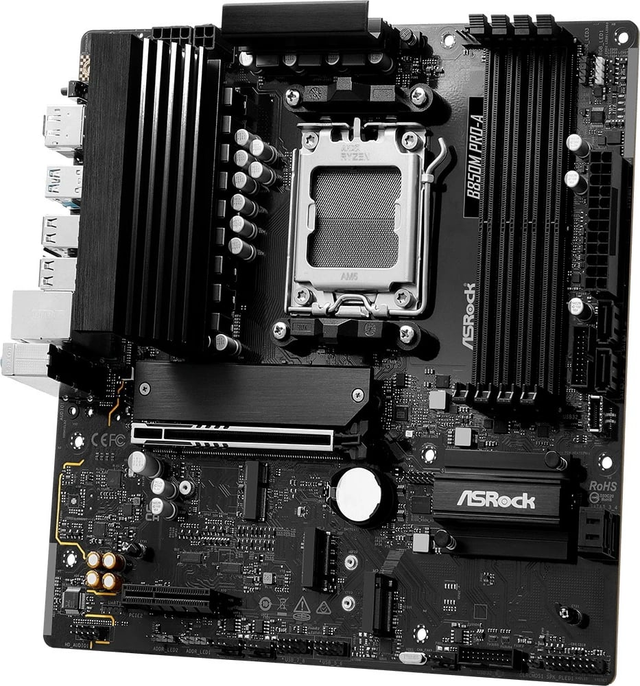 Pllakë amë ASRock B850M PRO-A, Socket AM5, micro ATX, DDR5, e zezë