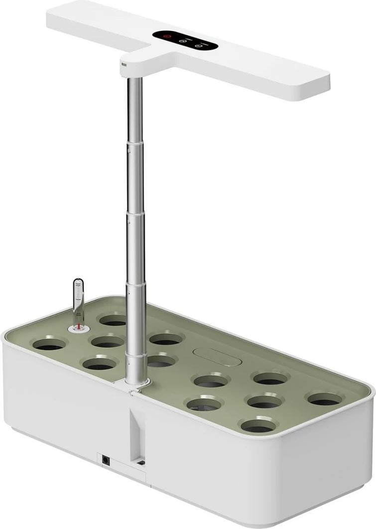 Sistem smart për kultivim të brendshëm, GreenBlue GB133, 12 vende, pompë e qetë, tregues niveli uji, e bardhë