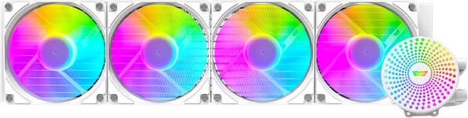 Kasë ftohje me ujë Darkflash DC480, ARGB, e bardhë