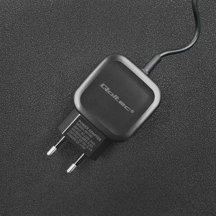 Karikues Qoltec 50190, 17W, USB + USB Type-C, i zi