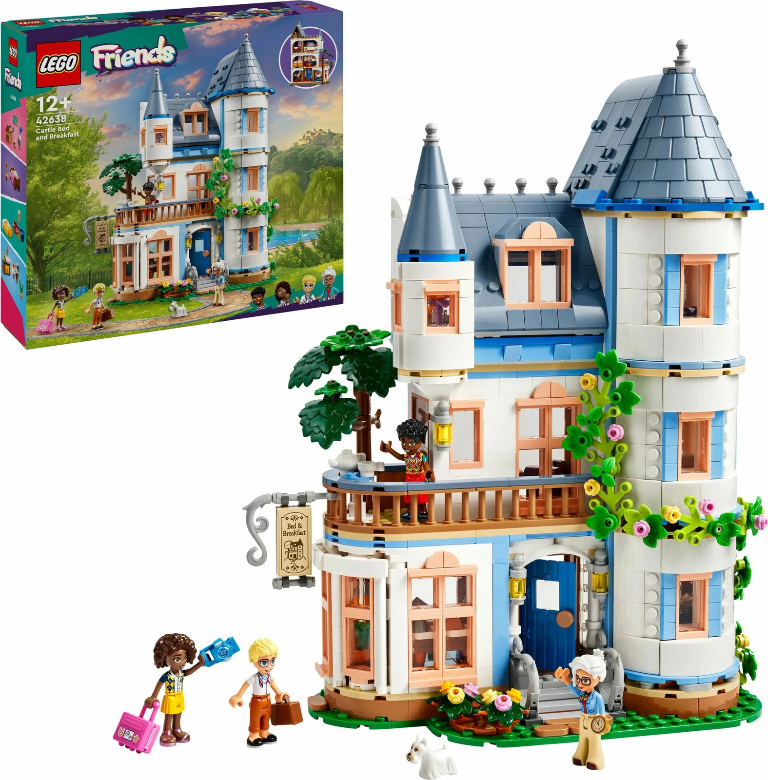 Set ndërtimi LEGO Friends 42638, kështjellë me akomodim, shumëngjyrësh