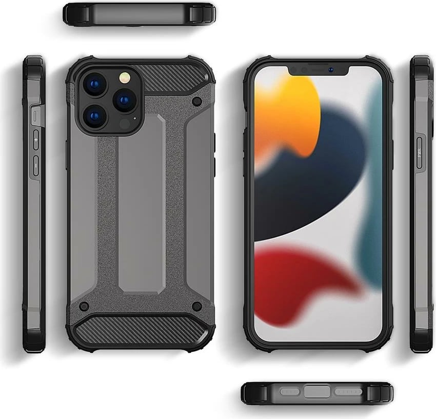 Mbështjellës Hurtel Hybrid Armor për iPhone 14 Pro Max, i zi