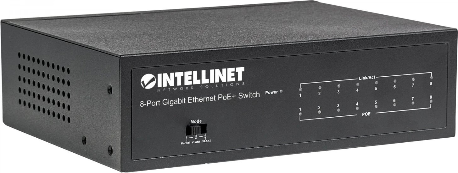 Switch Intellinet me 8 porta Gigabit PoE + VLAN