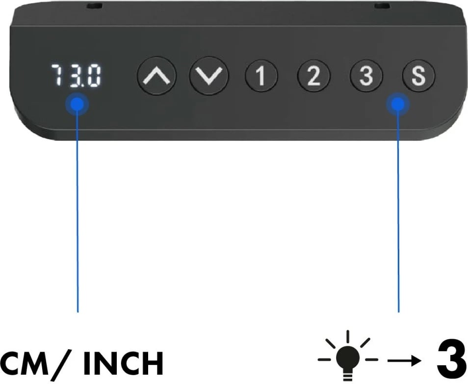Tavolinë elektrike Ergo Office ER-400W, e bardhë