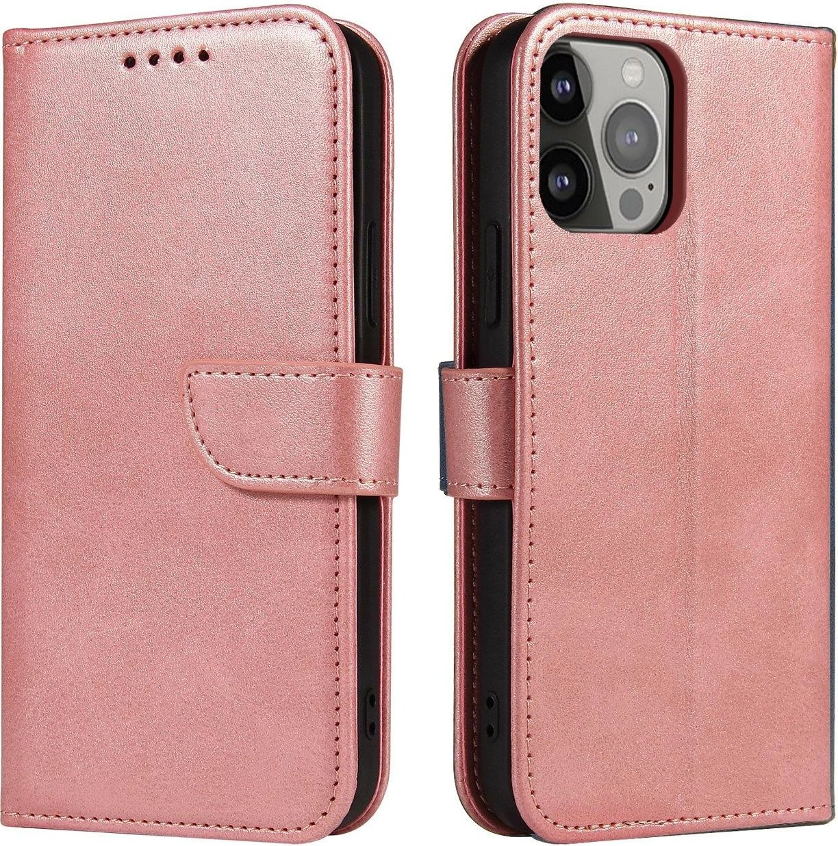 Mbështjellës Hurtel Magnet Case për Samsung Galaxy S24, me kapak dhe portofol, Rozë