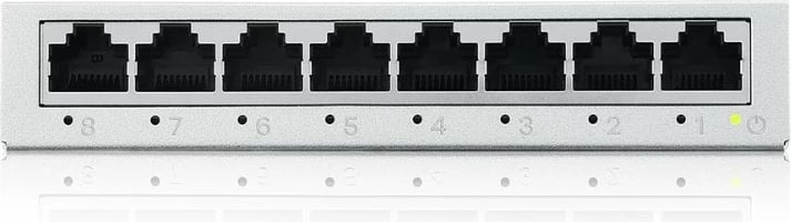 Switch Zyxel GS-108BV5-EU0101F, 8 porta Gigabit, metalik