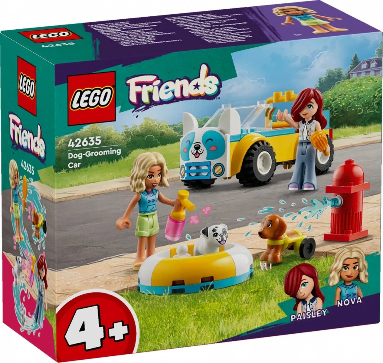 Set lodrash LEGO Friends 42635 Dog Grooming Car, 60 pjesë, për fëmijë, plastikë