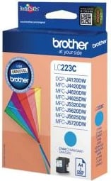 Kasetë boje, Brother, LC223C, rendiment 550 faqe, Cyan