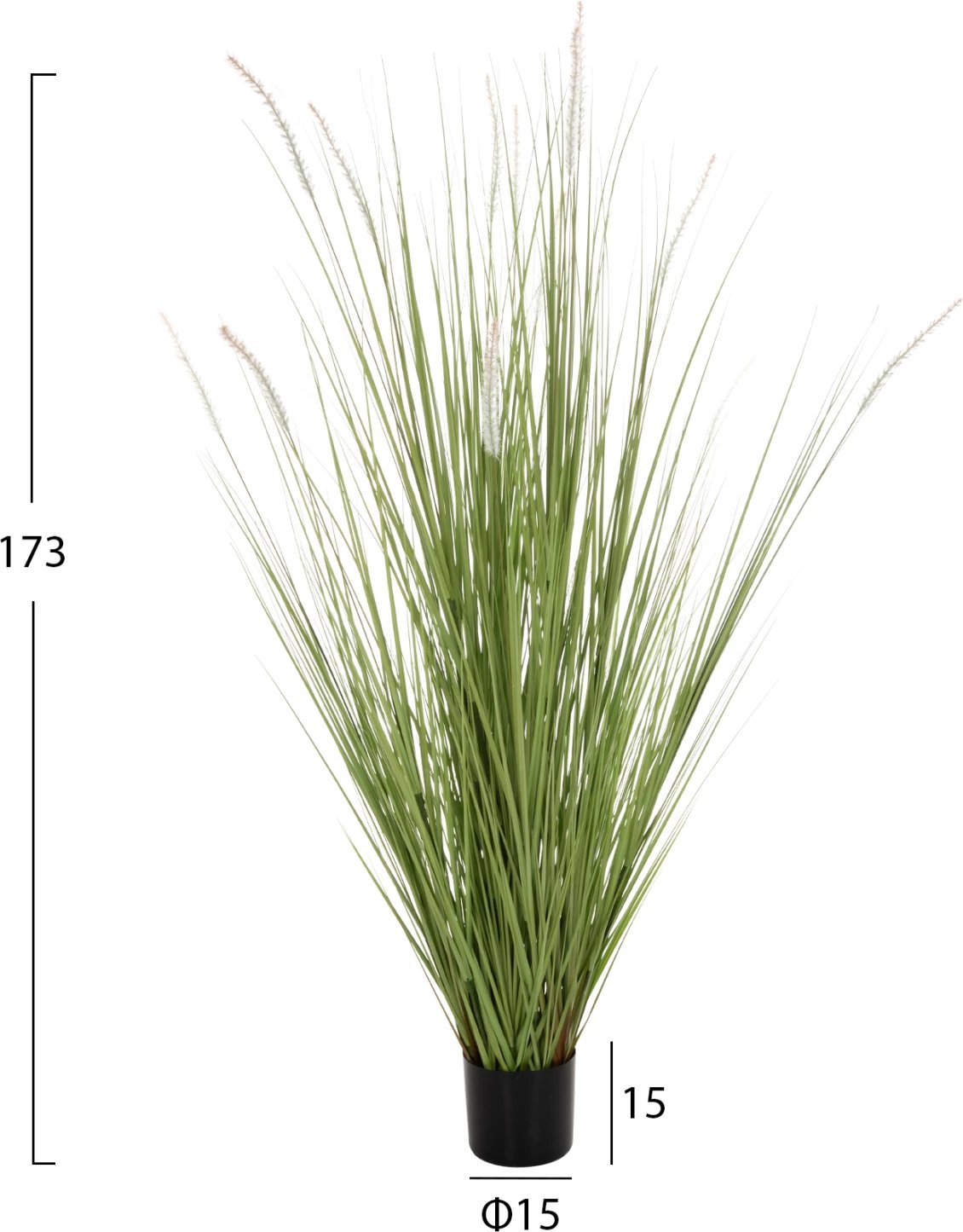 Bimë sintetike dekorative në vazo, FH4017, Bristlegrass, 173H cm