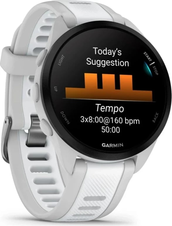 Smartwatch Garmin Forerunner 165, 1.2" AMOLED, GPS, Silver