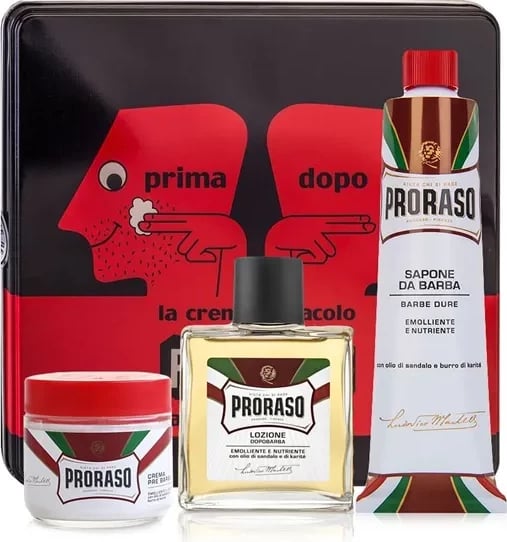 Set për rruajtje Proraso Vintage Prima Dopo, 4 pjesë