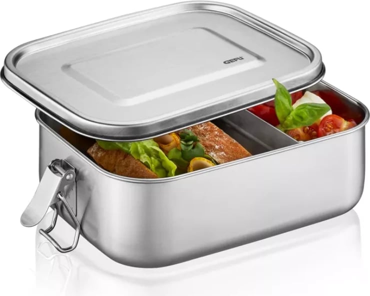 Kuti ushqimi GEFU Endure G-12735, 2 ndarje, metal, argjend