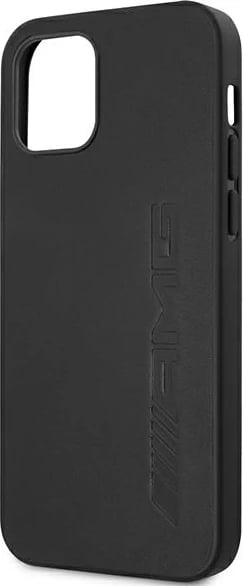 Mbështjellës Mercedes AMG AMHCP12LDOLBK për iPhone 12 Pro Max 6.7", lëkurë, i zi