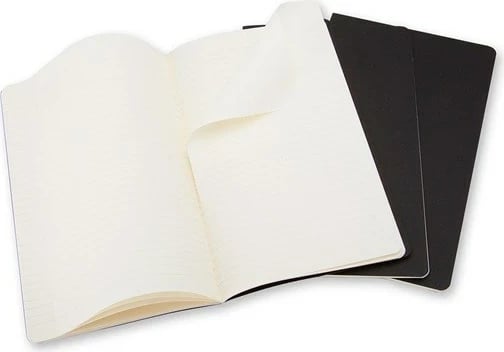 Fletore shkrimi Moleskine Cahier, 80 fletë, Set 3 copë, E zezë