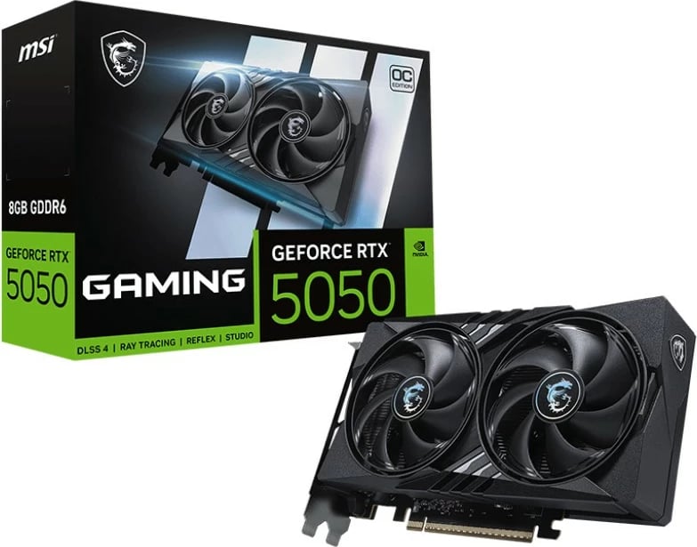 Kartelë grafike MSI RTX 5050 Gaming OC 8GB GDDR6 e zezë