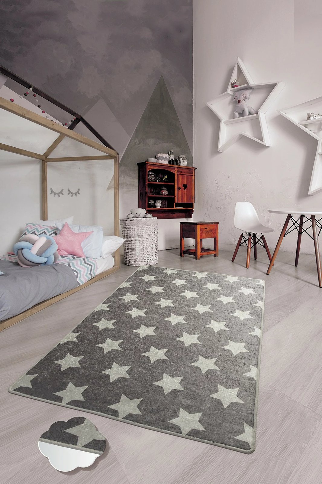 Qilim (100 x 160) Conceptum Hypnose, Yıldız - gri