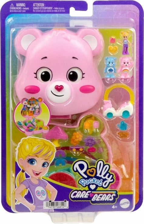 Set lodrash Polly Pocket Care Bears Compact, MATTEL, Shumëngjyrësh