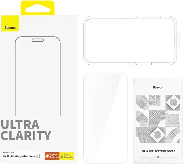 Mbrojtës ekrani xham i temperuar Baseus OS Diamond Series HD për iPhone 13 Pro Max/14 Plus, Transparent