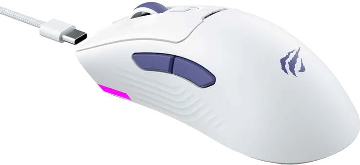 Maus gaming Havit MS966 me kabllo, RGB, 12000 DPI, 7 butona, i bardhë