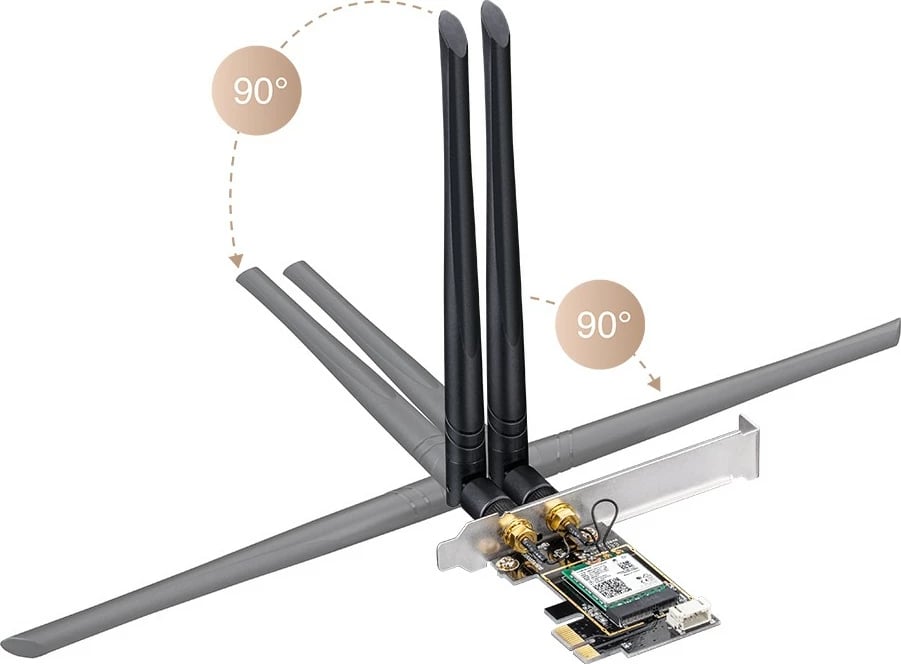 Kartelë Wi-Fi Cudy WE3000, PCI Express, Wi-Fi 6E, 2400 Mbit/s
