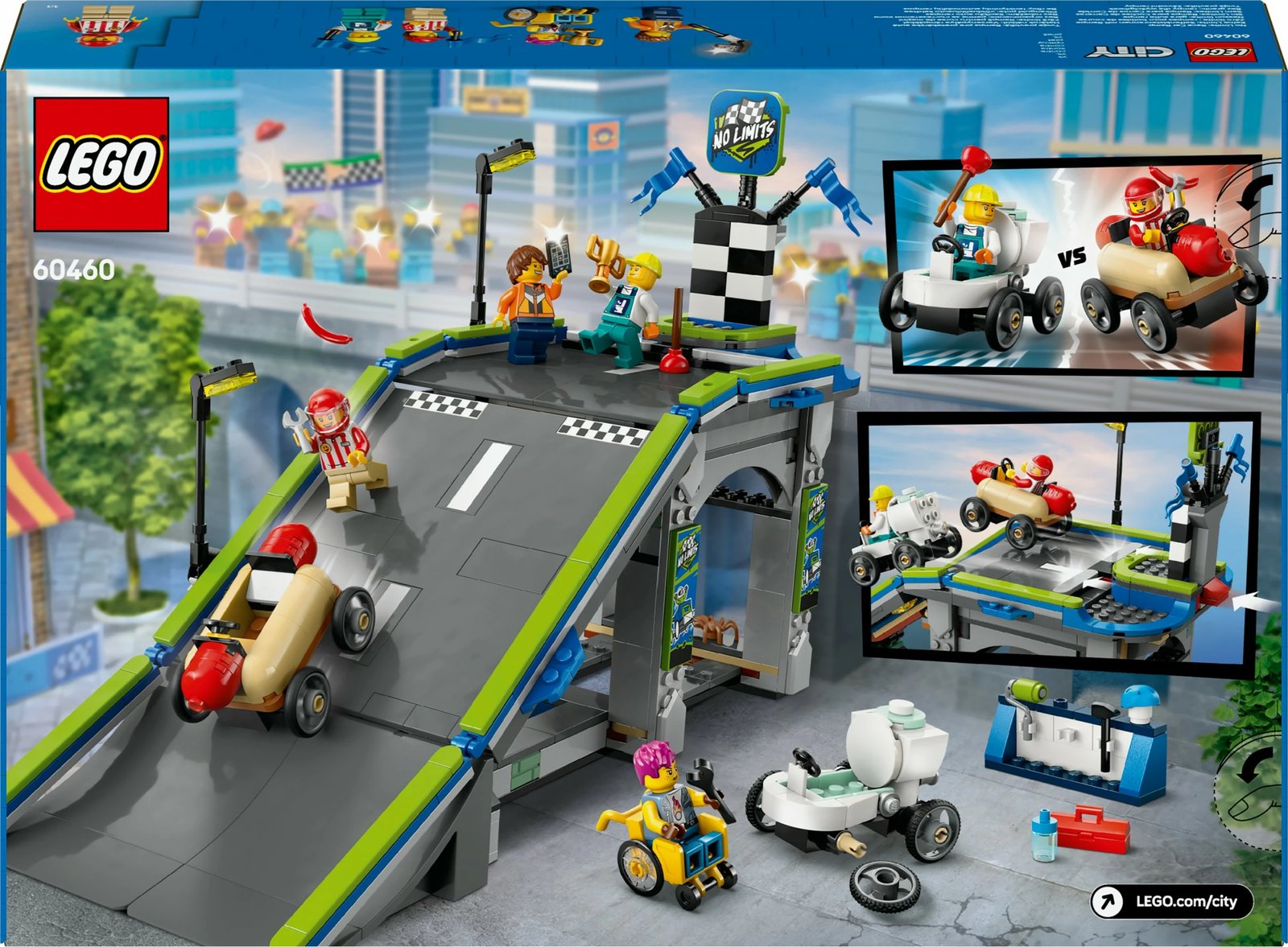 Set ndërtimi LEGO City 60460, rampë gare, 436 pjesë, multikolor