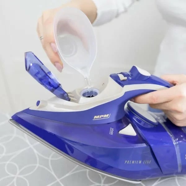 Hekur me avull MPM MZE-24/G, 3000 W, pllakë qeramike, Blu