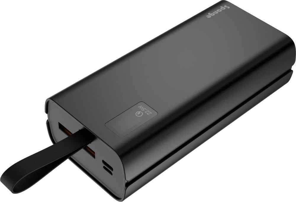 Power bank Sponge Energy 30.000 mAh, 1x USB-C PD 22.5W, 2x USB-A QC, Zi