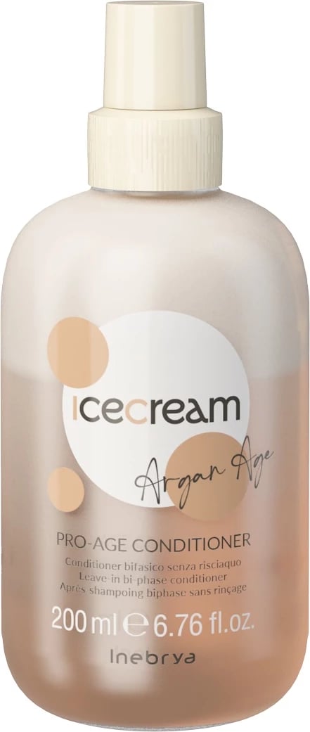 Kondicioner dy-fazësh për femra Inebrya Ice Cream Argan Age, 200ml