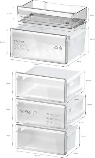 Frigorifer Bosch, Seria 4  KGN362IDF, 321 L, çelik