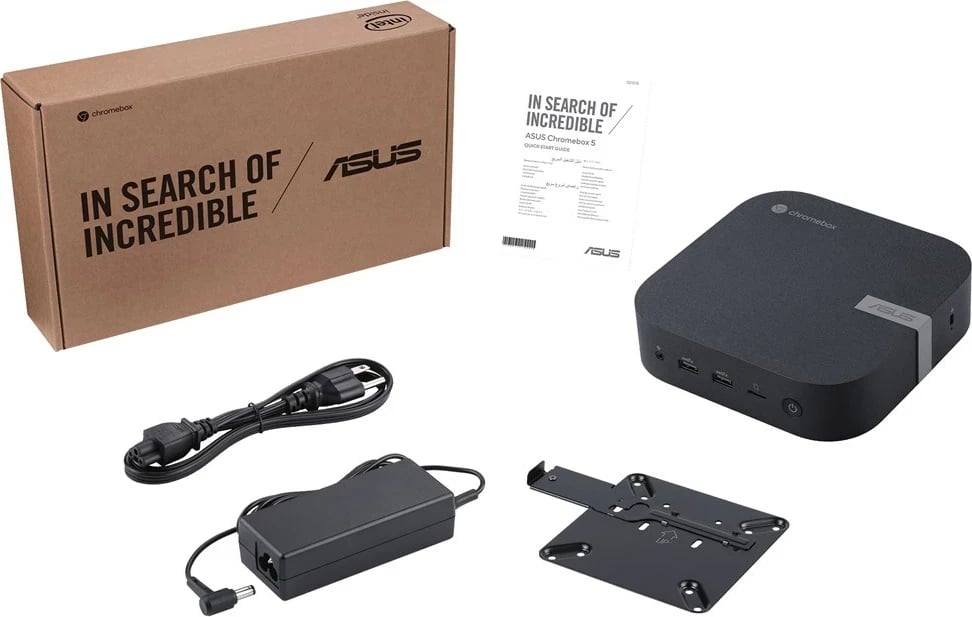 Kasë ASUS Chromebox 5, Intel Core i5-1240P, 8 GB RAM, 128 GB SSD, ChromeOS, e zezë