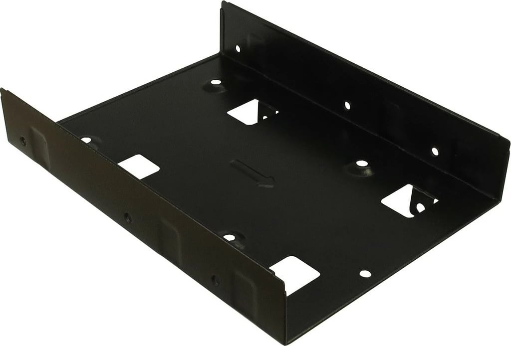 Kasë Inter-Tech 88885232, 2x 2.5", Panel Bezel, 2.5", E zezë, Çelik, 35 mm