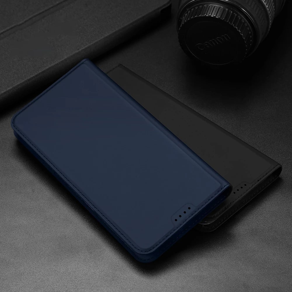 Mbështjellës Dux Ducis Skin Pro për Xiaomi Redmi A1+, me kapak, xhep kartelash dhe stand, e zezë