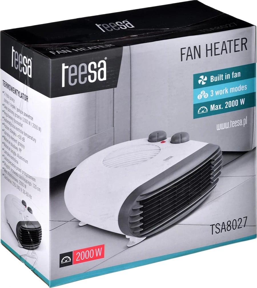 Ngrohës elektrik hapësinor Teesa TSA8027, 2000 W, i bardhë