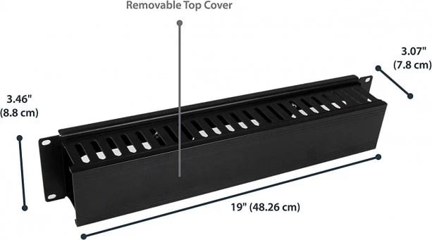 Organizues kabllosh Techly 108316, 2U,19", e zezë