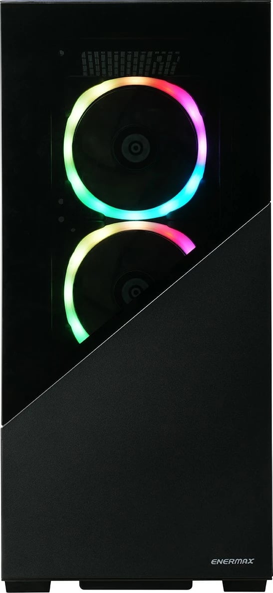 Kasë Enermax ENERMAXK8 ARGB, Midi Tower, xham i temperuar, ARGB, e zezë
