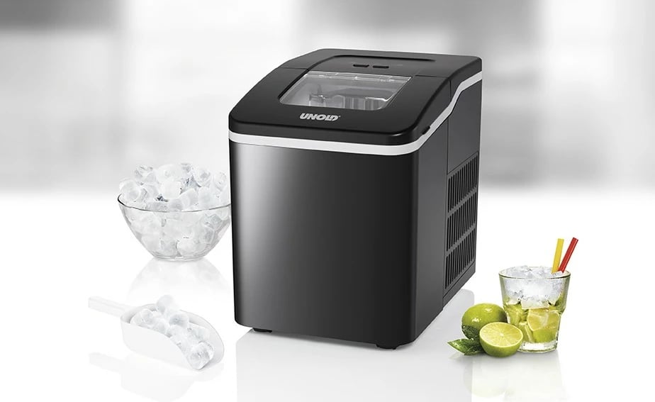 Aparat për kube akulli UNOLD Freeze, 120 W, 220 - 240 V, i zi