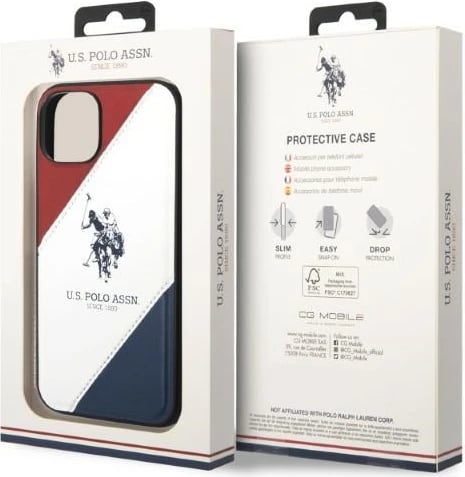 Mbështjellës U.S. Polo Assn. USHCP14SPSO3 për iPhone 14 6.1", Embossed, Bardhë