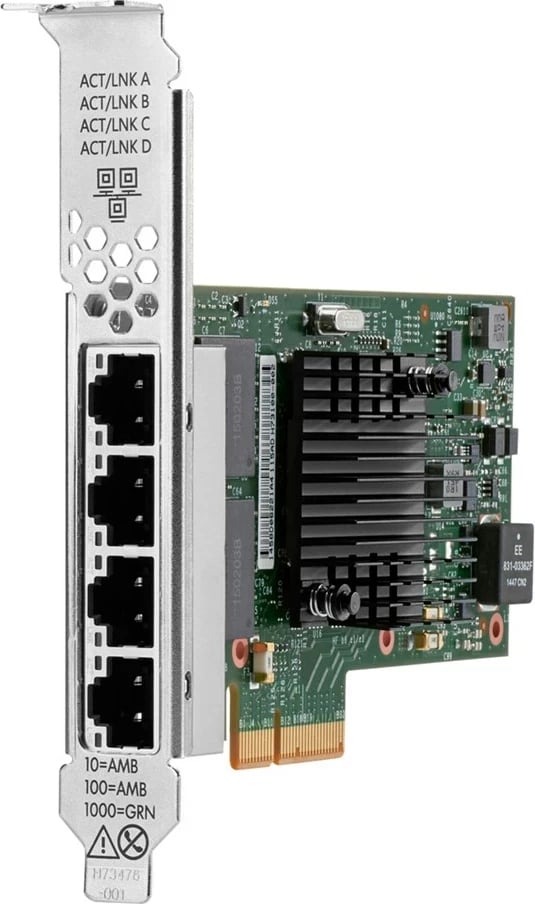 Kartë rrjeti HPE, P21106-B21, 4 porta, PCI Express, 1Gbps