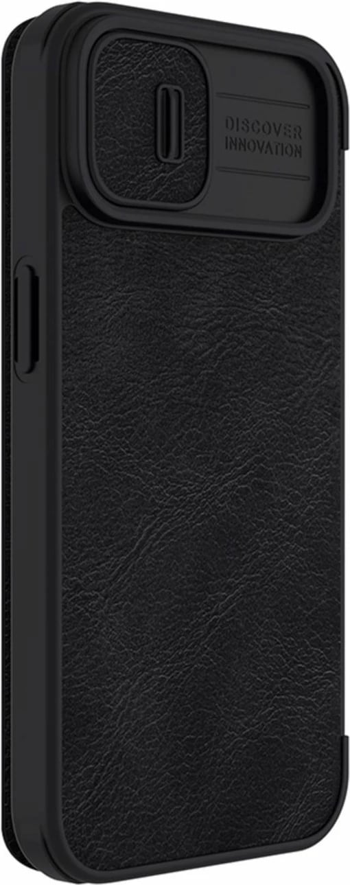 Mbështjellës Nillkin Qin Leather Pro Case për iPhone 14 Plus, me kapak kamere, e zezë