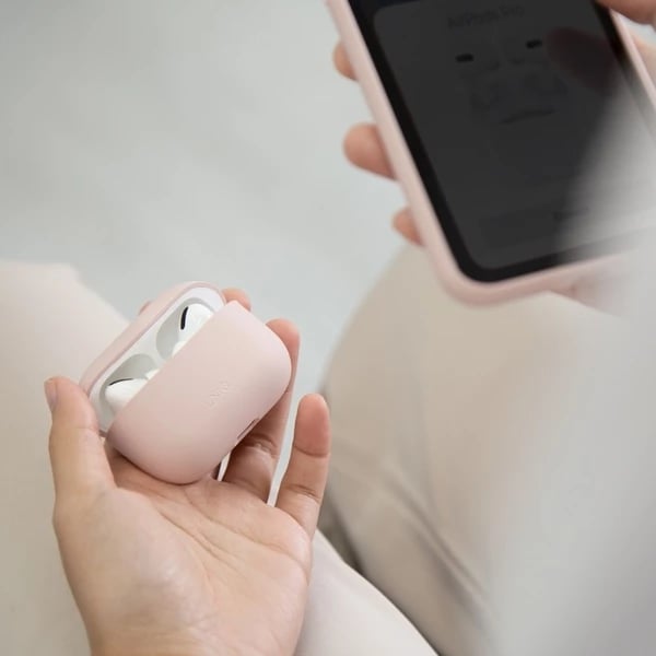 Mbështjellës silikoni UNIQ Lino për AirPods Pro, vjollcë