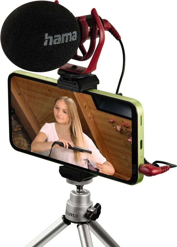 Tripod mini 2-në-1 Hama Fancy 4666 për smartphone dhe kamera, argjend